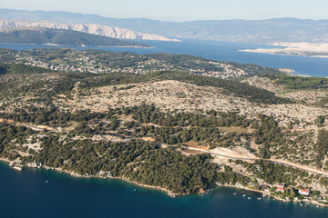 Fototapeta premium aerial view of croatia coast line