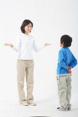 아시안 엄마와 아이