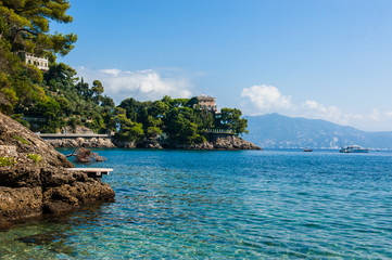 Obraz premium Portofino village on Ligurian coast in Italy
