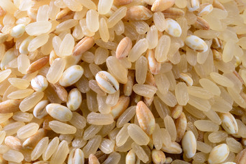 Rice, spelled and barley