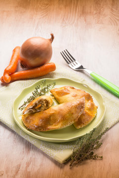 panzerotti with vegetables