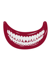 Naklejka premium mouth monster halloween horror