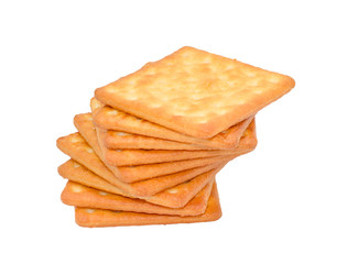 cracker biscuit isolated on white background