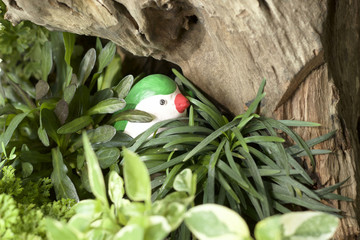 Sculpture birds for garden decoration