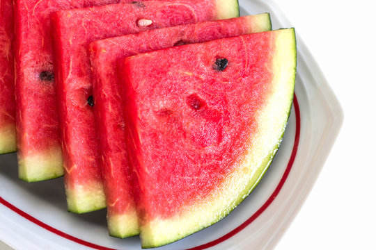 Fresh slices of ripe  sweet watermelon.