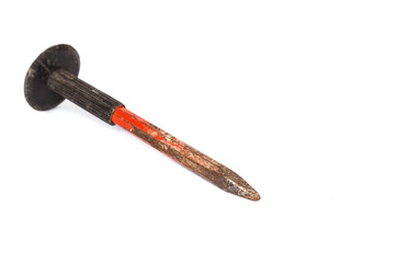 Chisel for concrete work isolated on white background