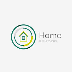 Thin line neat design logo, home idea
