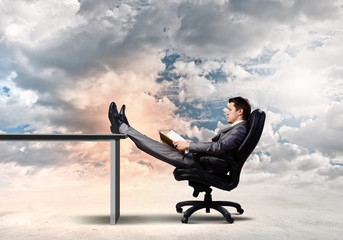 Businessman in chair