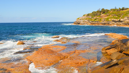 View of Coastline near Bondi beach, Sydney