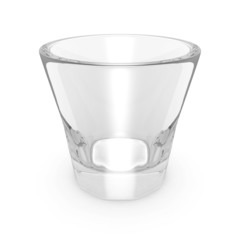 empty drink glass on white background