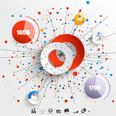 Obraz premium Abstract 3D Paper Infographics