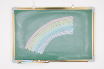 Obraz premium Rainbow drawn on a blackboard