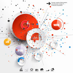 Obraz premium Streszczenie 3d papieru infografiki