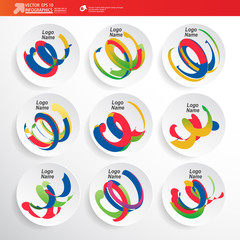 Abstract 3D Paper Infographics