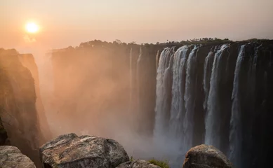 Foto op Aluminium Victoria Falls sunset from Zambia side © F.C.G.