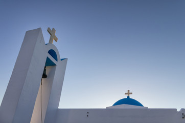 Fototapeta na wymiar Detail of a church in Iraklia island, Cyclades, Greece