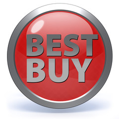Best buy circular icon on white background