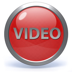 video circular icon on white background