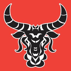 Ancient logo symbol of brave and wisdom