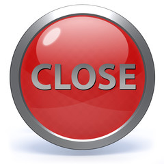 close circular icon on white background