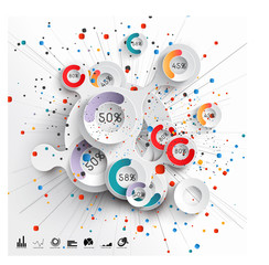 Fototapeta premium Abstract 3D Paper Infographics