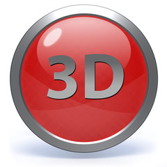 3d circular icon on white background