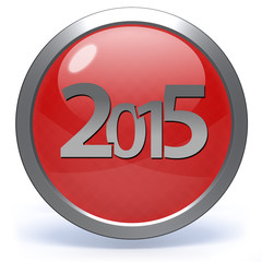 2015  circular icon on white background