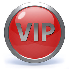 Vip circular icon on white background