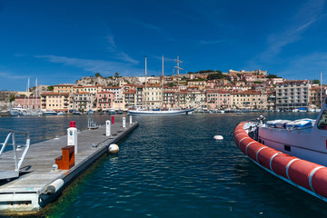 Fototapeta na wymiar Panorama of Porto Azzurro on Elba Island, Italy