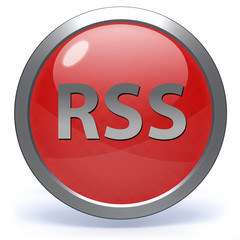 RSS circular icon on white background