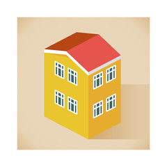 back side Apartment vector