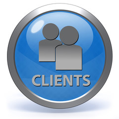 Client circular icon on white background