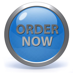 Order now circular icon on white background