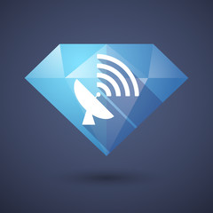 Diamond icon with an antenna