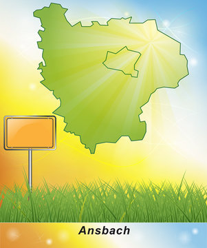 Karte von Ansbach