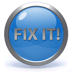Fix it circular icon on white background