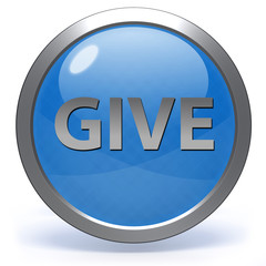 Give circular icon on white background