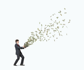 businessman holding briefcase