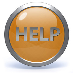 help circular icon on white background
