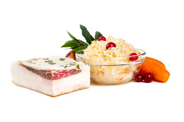 salted lard and sour cabbage