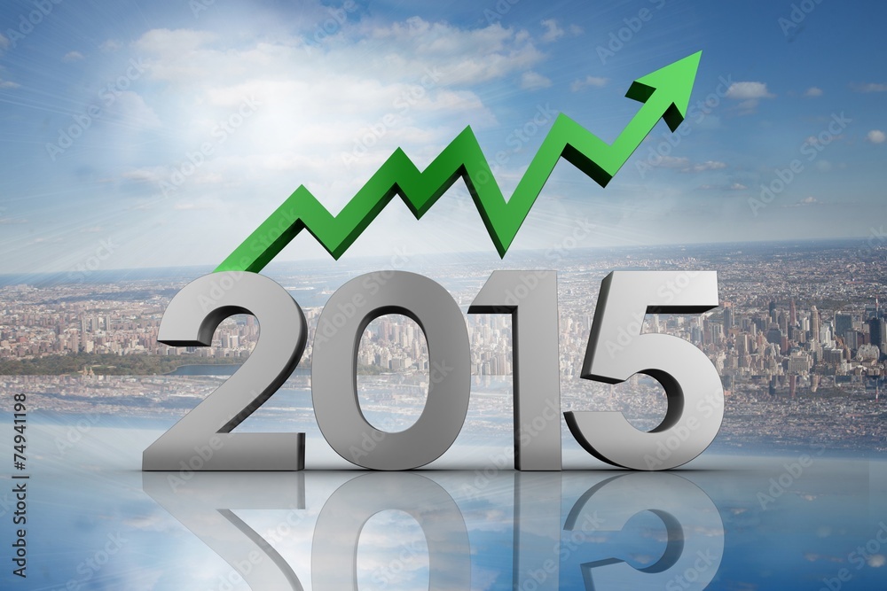 Poster Composite image of 2015 with arrow