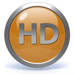 HD circular icon on white background