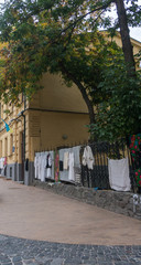 Sale of national costumes in Kiev, Ukraine