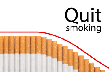 Quit smoking text graph cigarettes