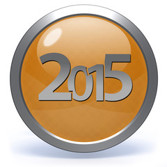 2015  circular icon on white background