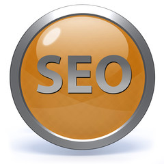 Seo circular icon on white background