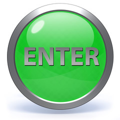 enter circular icon on white background