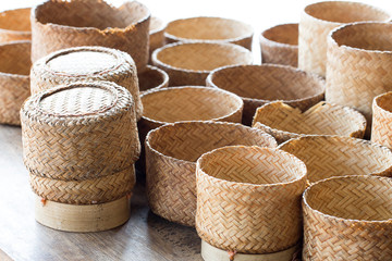 KRATIP, thai laos bamboo sticky rice container, this is the clas