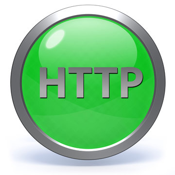 http circular icon on white background