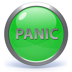 panic circular icon on white background